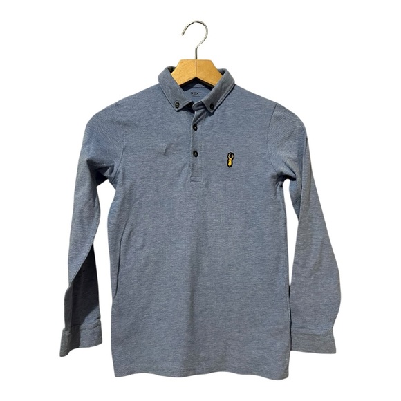 Next Boys Polo Shirt Trio Long Sleeves Size 9 Lot Bundle - Picture 4 of 6